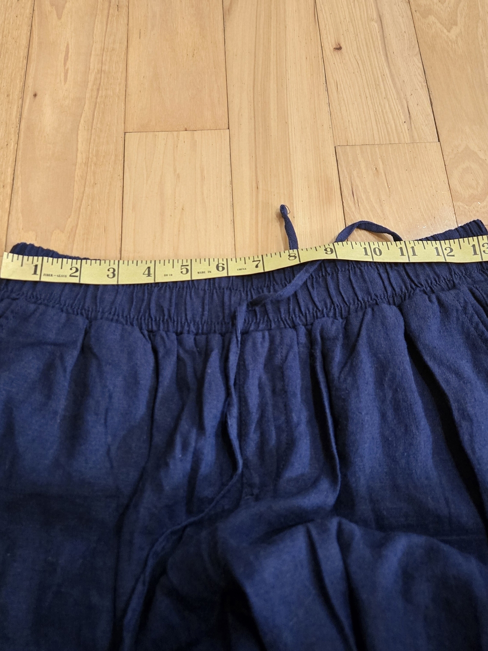 Briggs Linen Blend Navy Wide Leg Pants - Picture 4 of 8